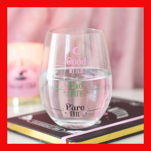 Good Witch Bad Witch Stemless Wine Glass