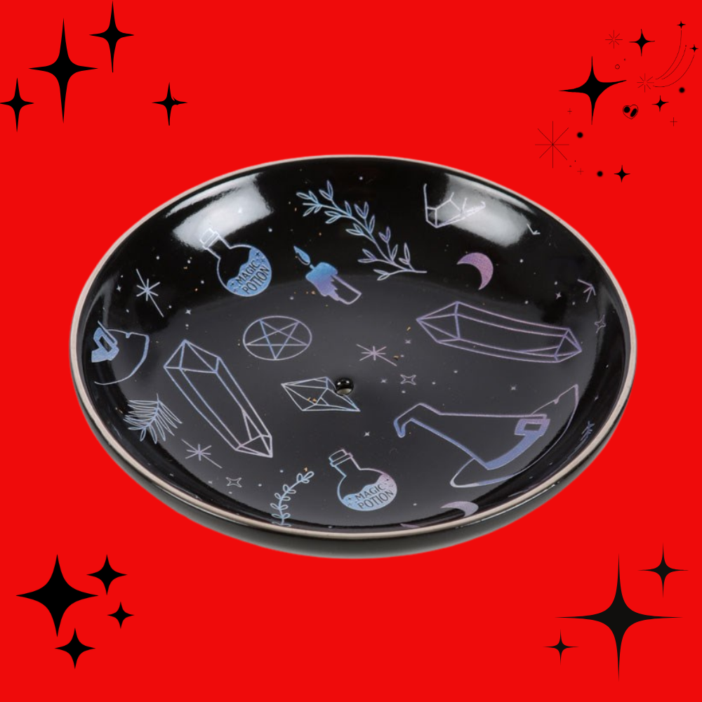 Crystal Witch Incense Holder Plate