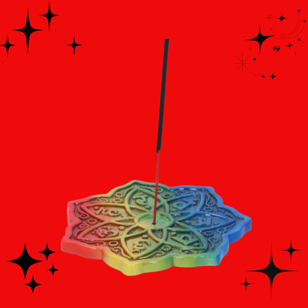Rainbow Meditation Incense Burner 12cm