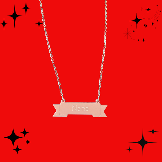 Personalised Mother's Day Banner Acrylic Necklace