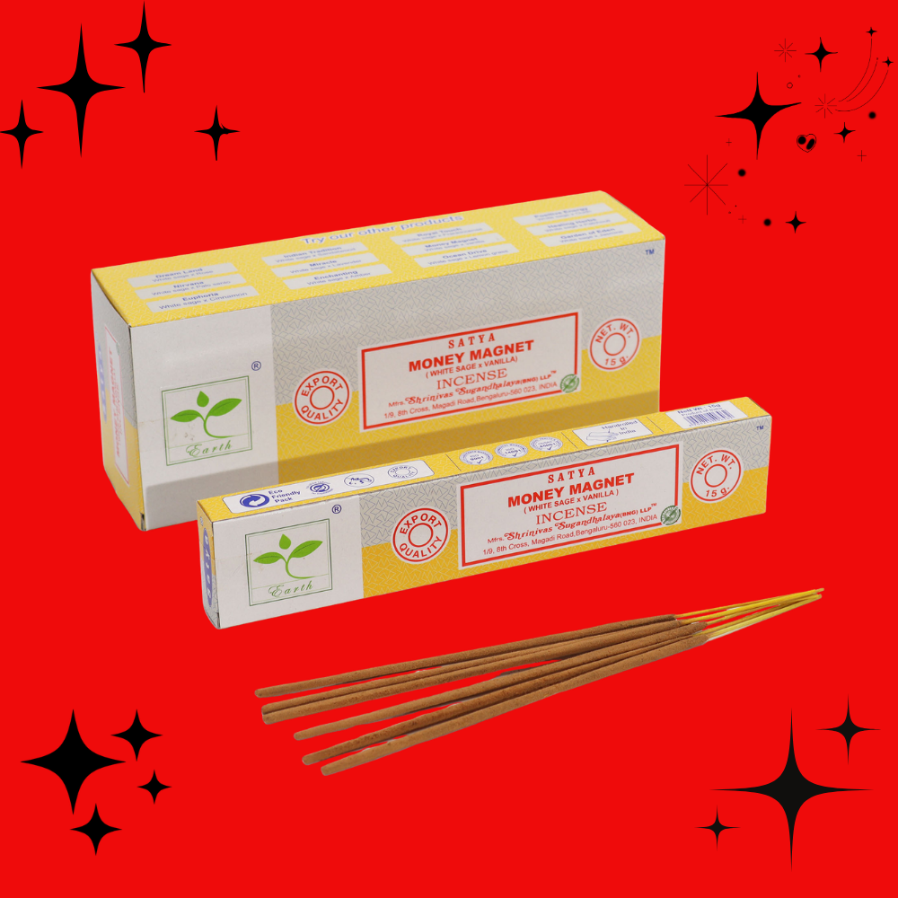Satya Incense - Money Magnet (White Sage & Vanilla)