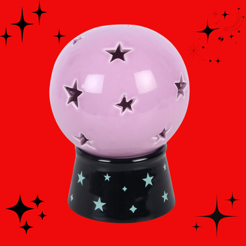 Crystal Ball Tealight Candle and Incense Cone Holder