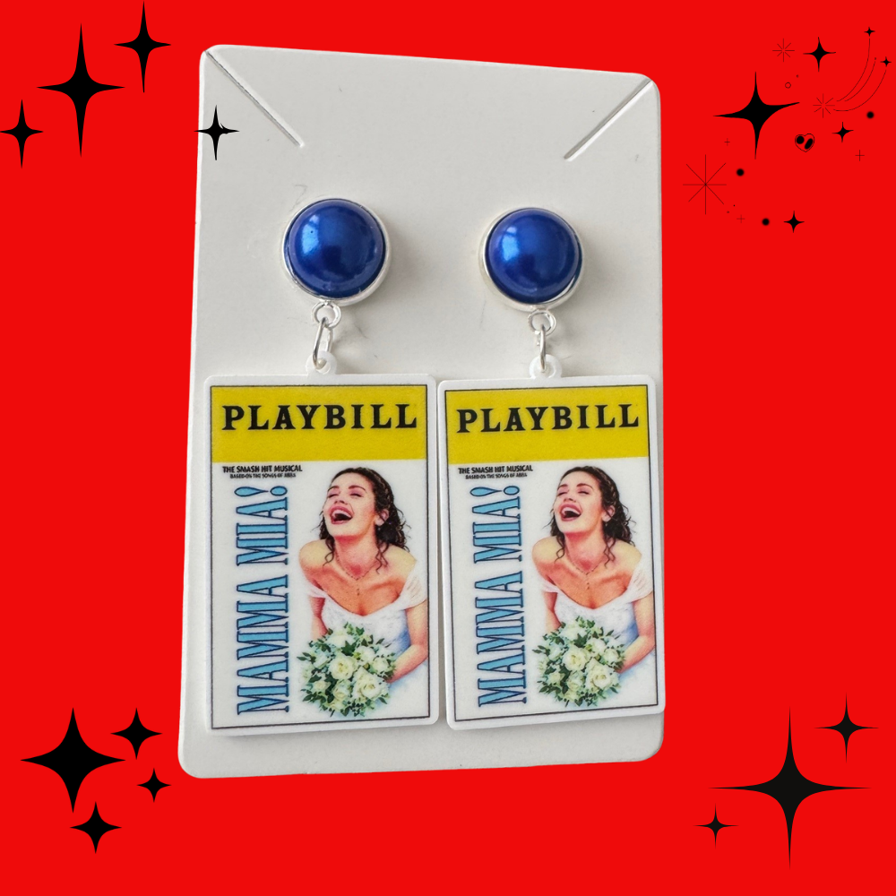 Mamma Mia Playbill Earrings