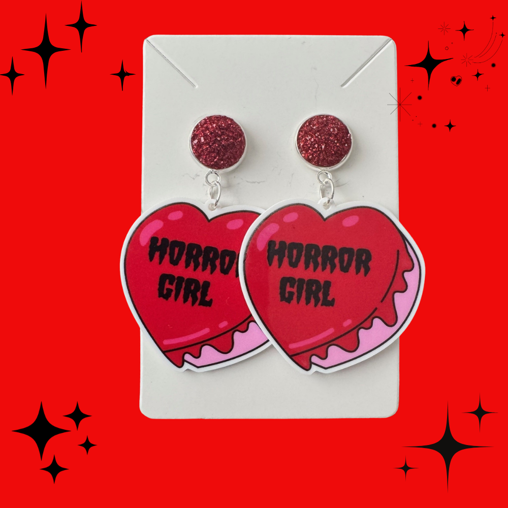 Horror Trope Hearts - Horror Girl Earrings
