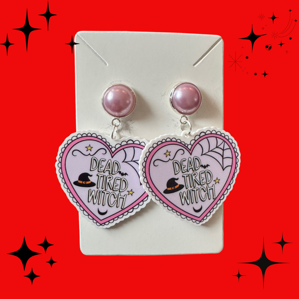 Dead Tired Witch Earrings
