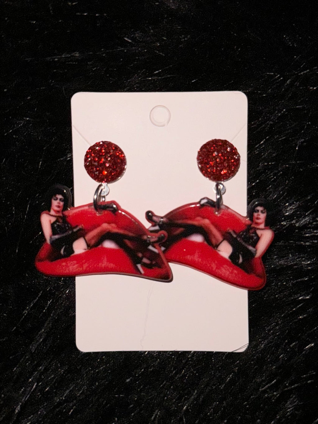 Rocky Horror Dr Frank n Furter Lips Earrings