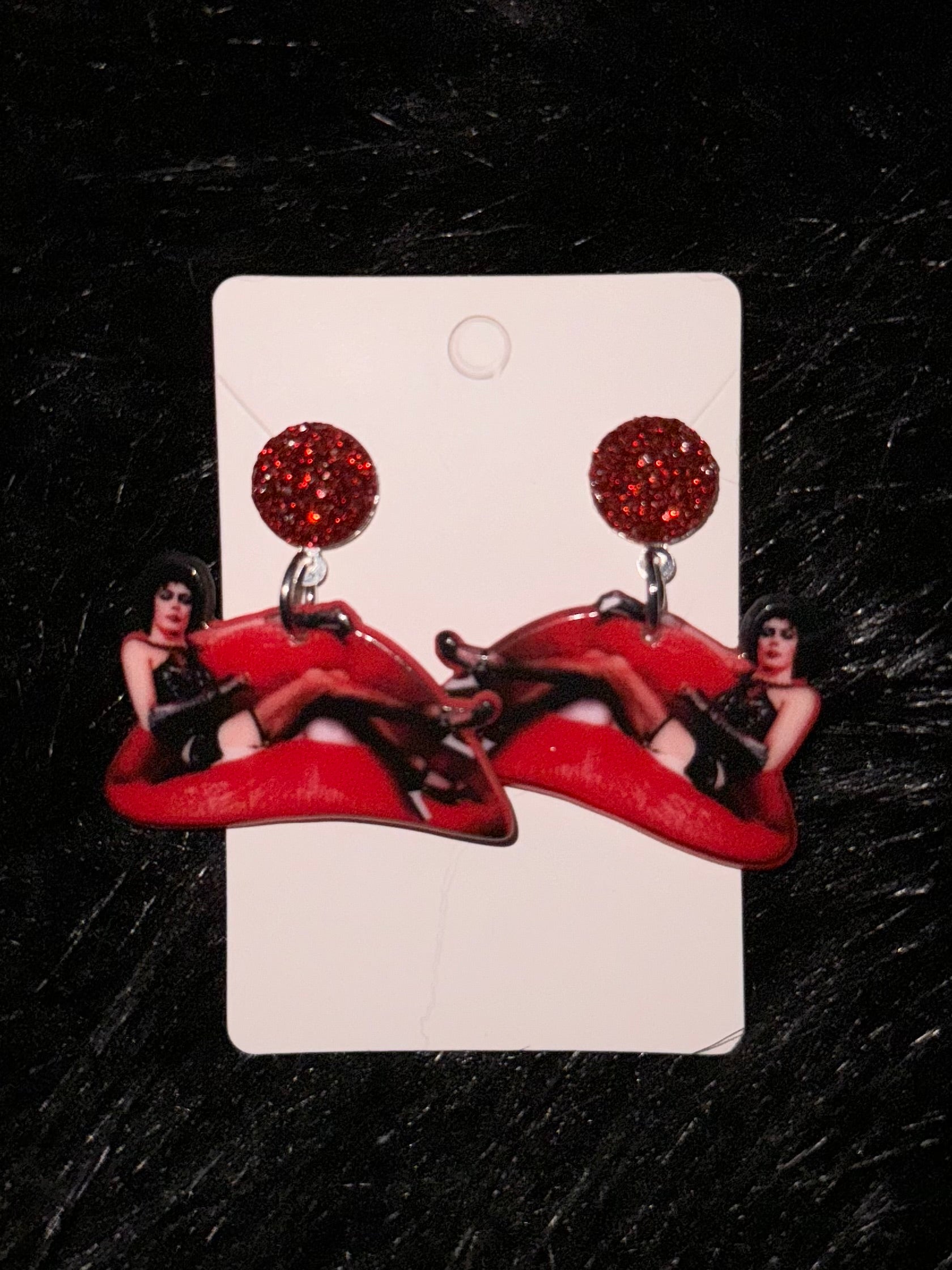Rocky Horror Dr Frank n Furter Lips Earrings