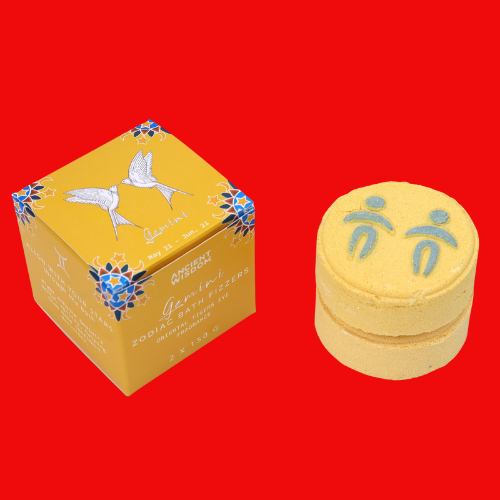 Box of 2 Zodiac Bath Fizzers with Horoscope - Gemini