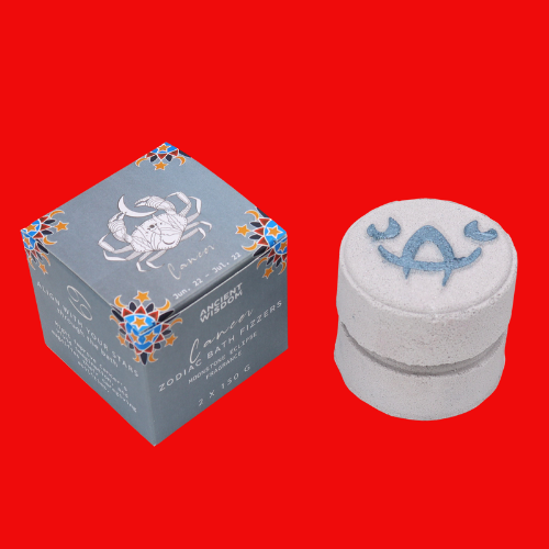 Box of 2 Zodiac Bath Fizzers with Horoscope - Cancer