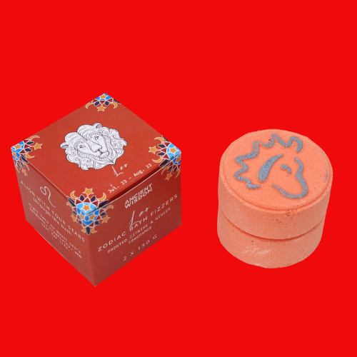 Box of 2 Zodiac Bath Fizzers with Horoscope - Leo