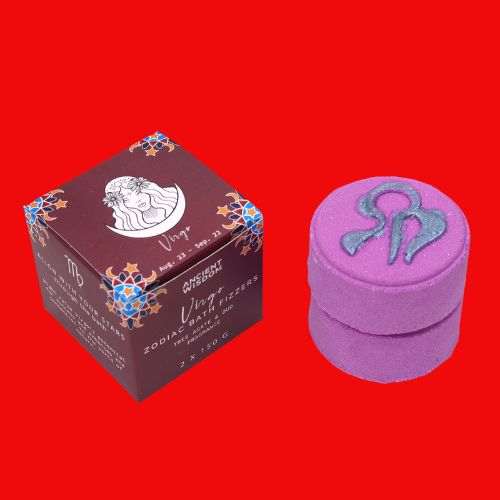 Box of 2 Zodiac Bath Fizzers with Horoscope - Virgo