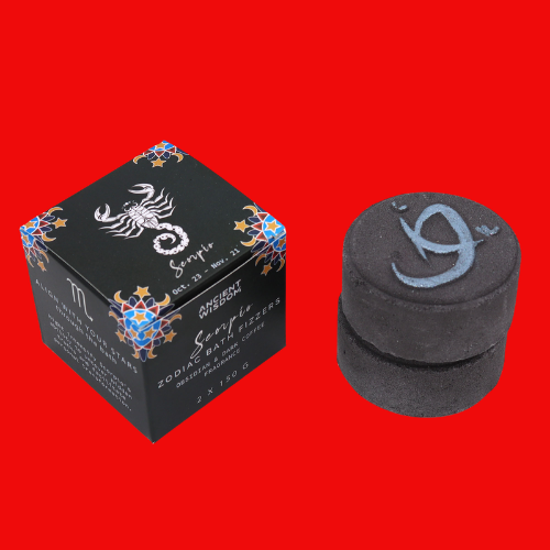 Box of 2 Zodiac Bath Fizzers with Horoscope - Scorpio