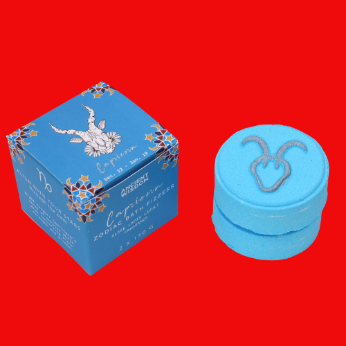 Box of 2 Zodiac Bath Fizzers with Horoscope - Capricorn