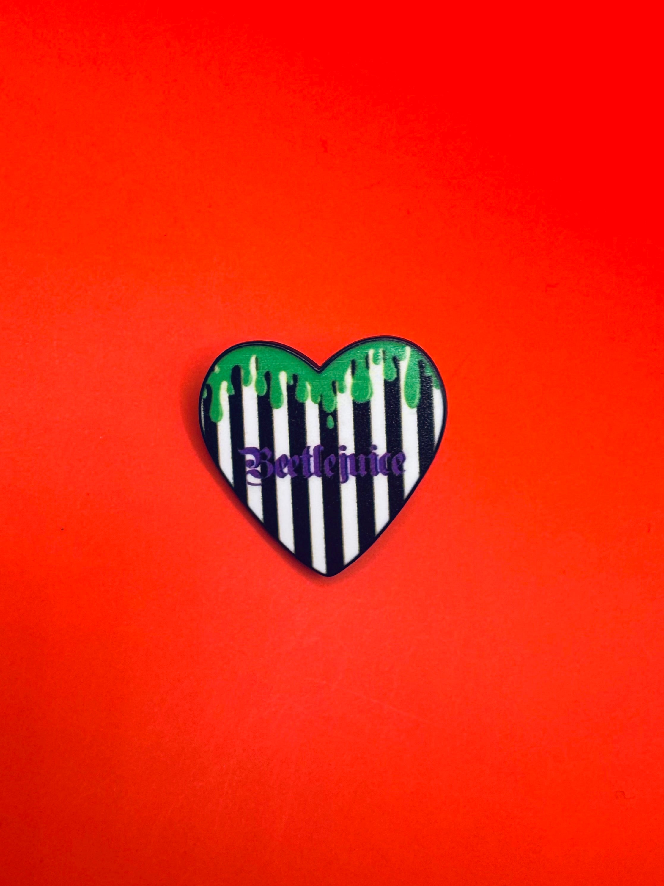 Beetlejuice Stripe Pin