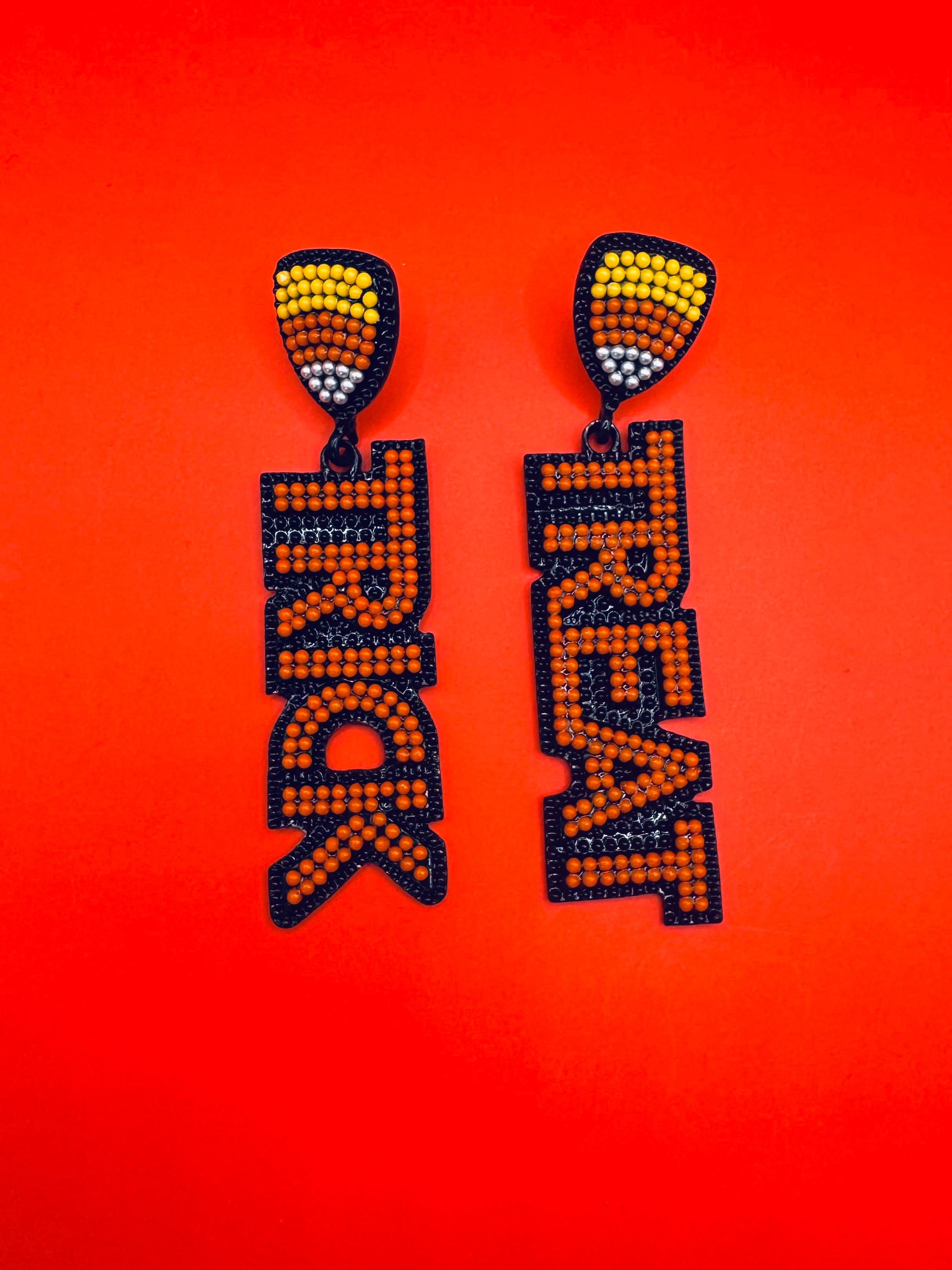 Trick or Treat Beaded Earrings