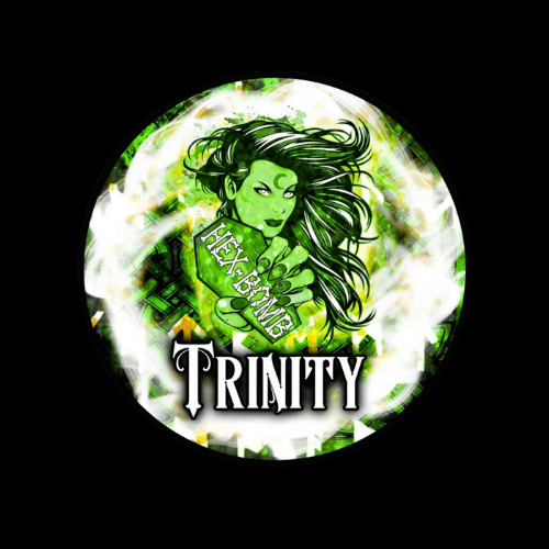 Trinity Emerald Green and Gold Metallic Hexbomb with Gold Leaf