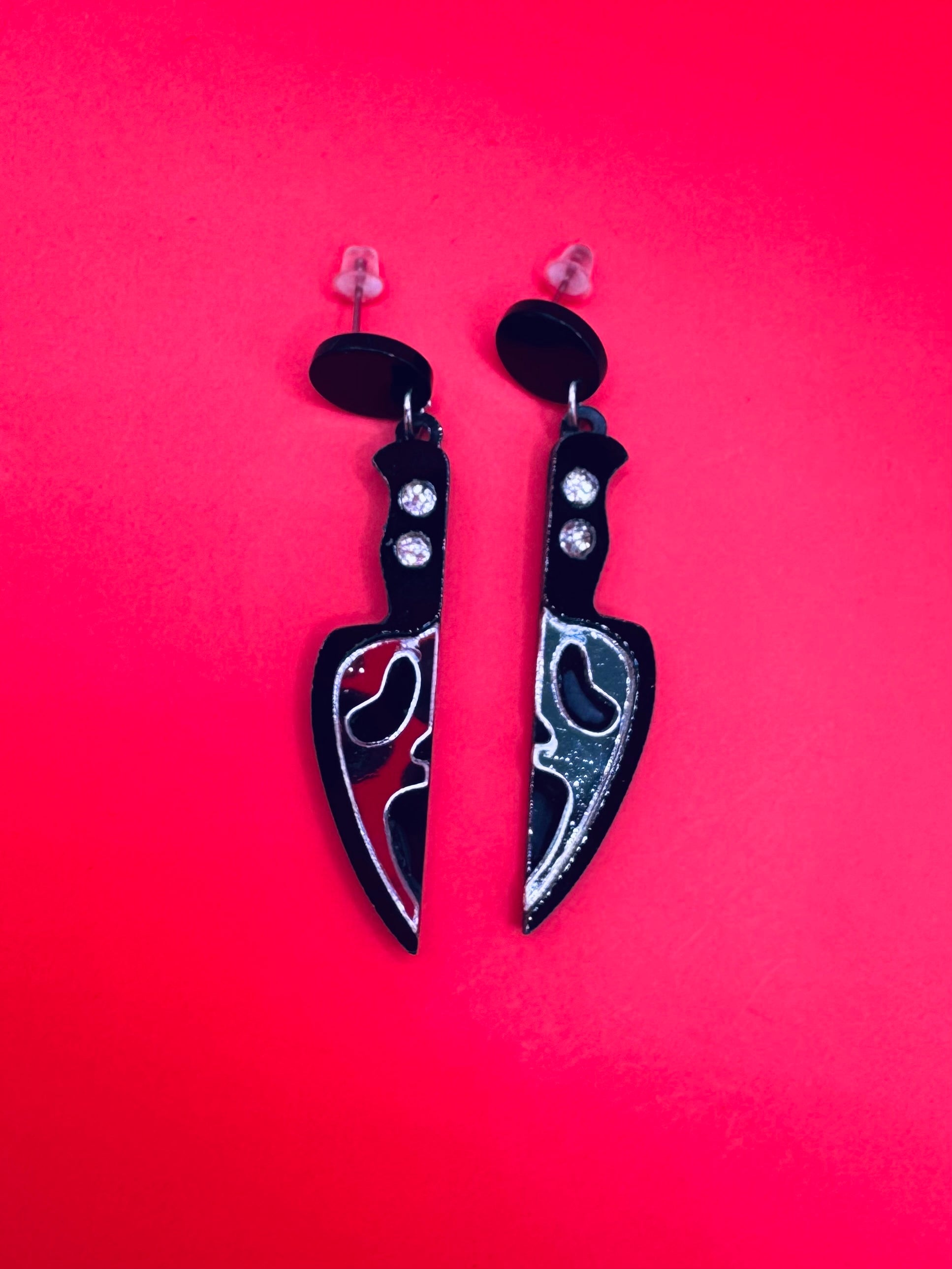 Ghostface Knife Earrings
