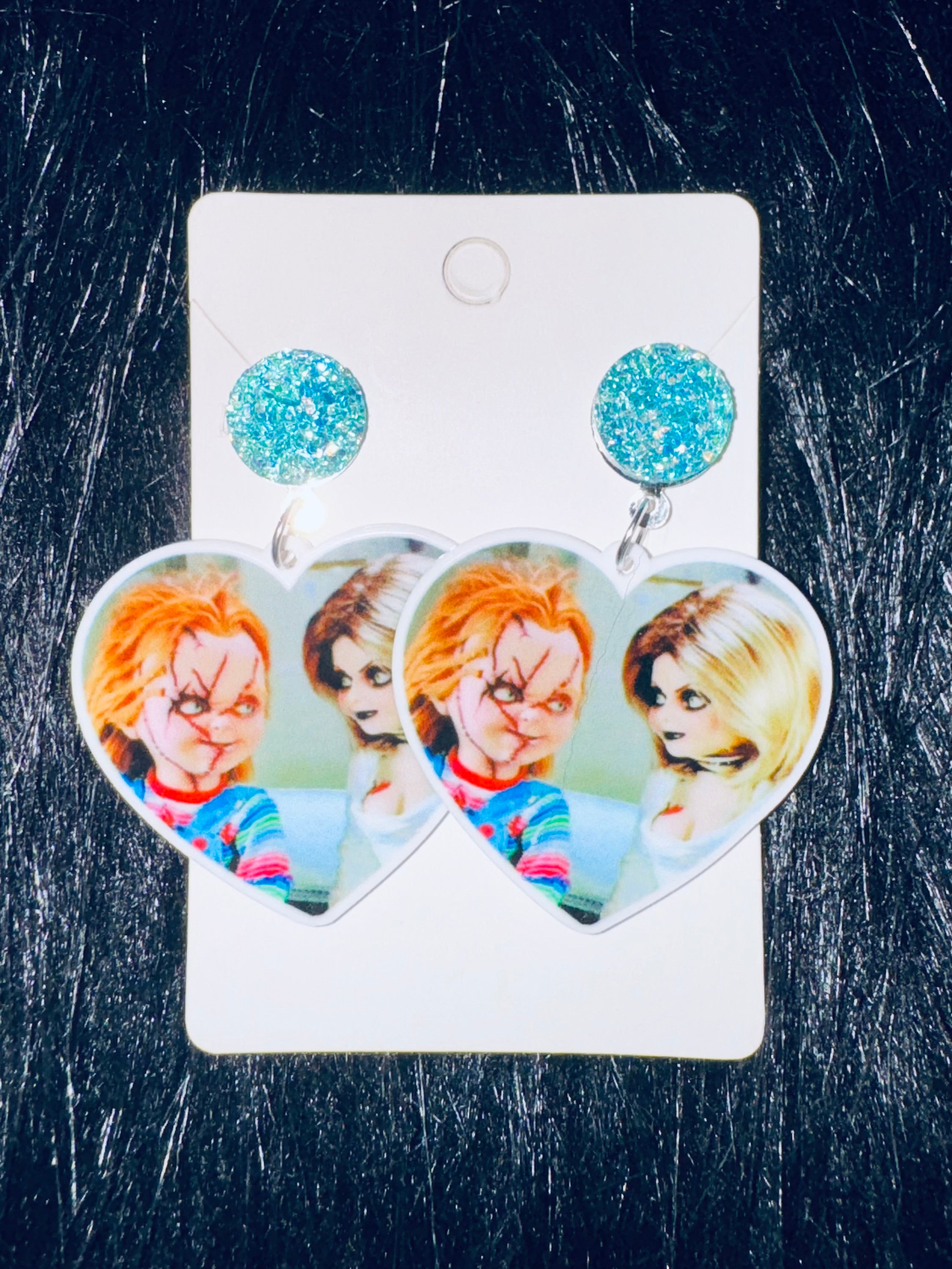 Chucky and Tiffany Earrings