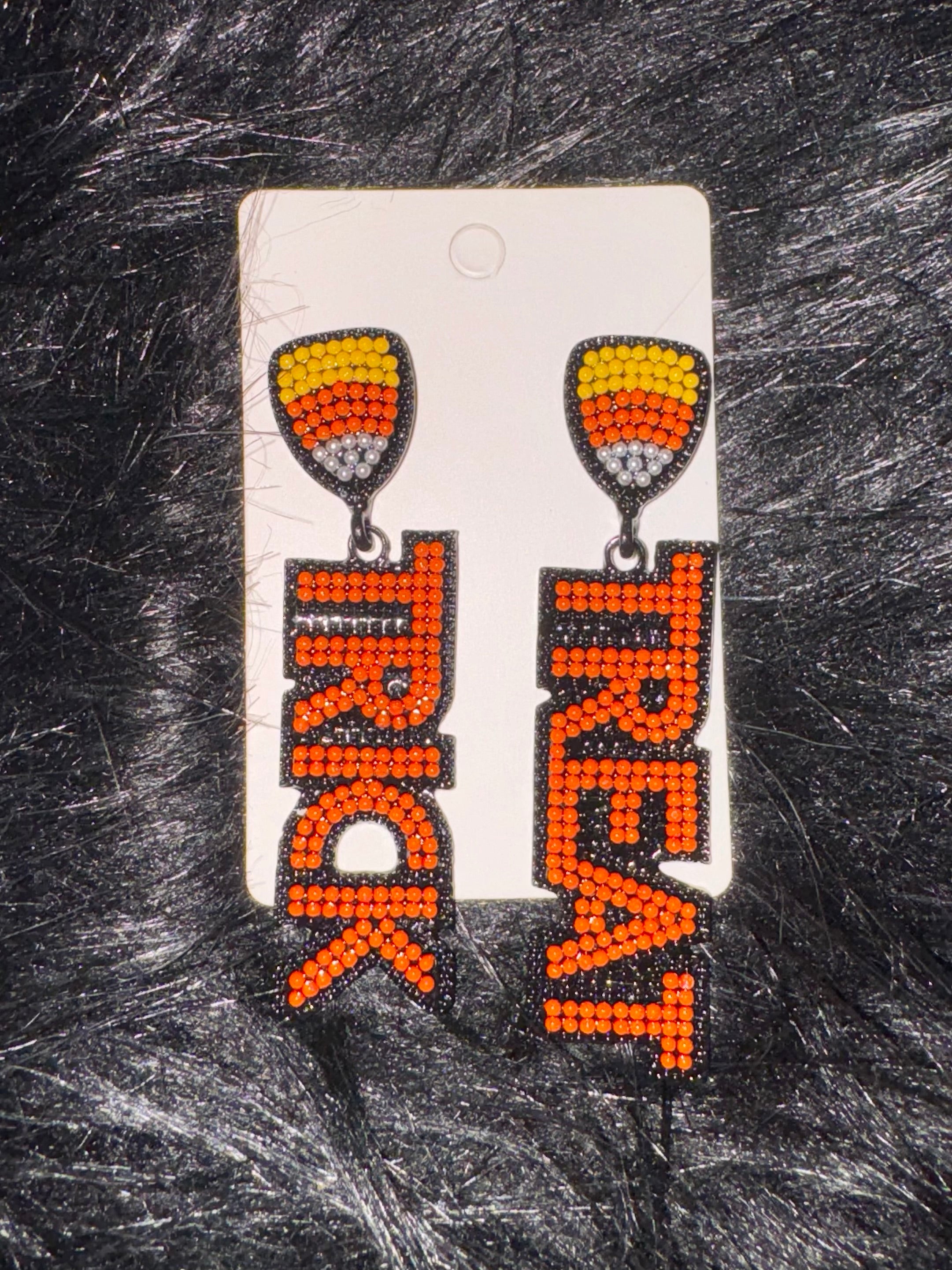 Trick or Treat Beaded Earrings