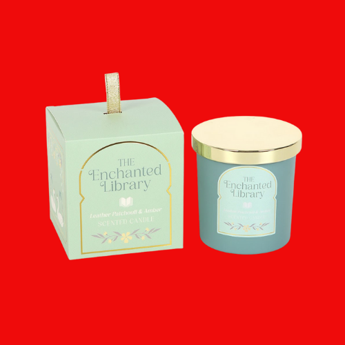 The Enchanted Library Leather, Patchouli & Amber Candle