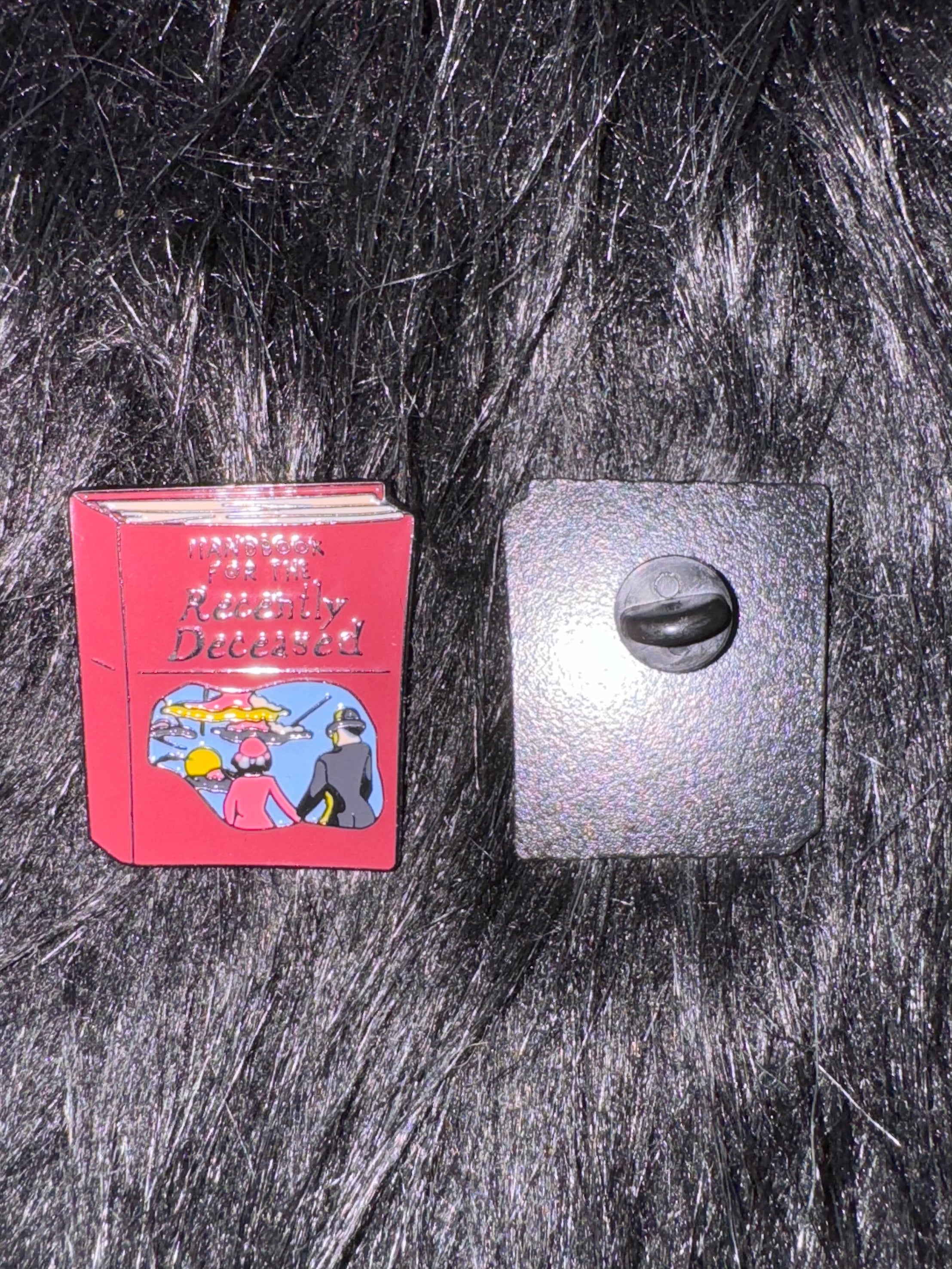 Handbook for the recently deceased pin