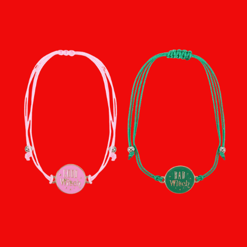 Set of 2 Good Witch and Bad Witch Bracelets