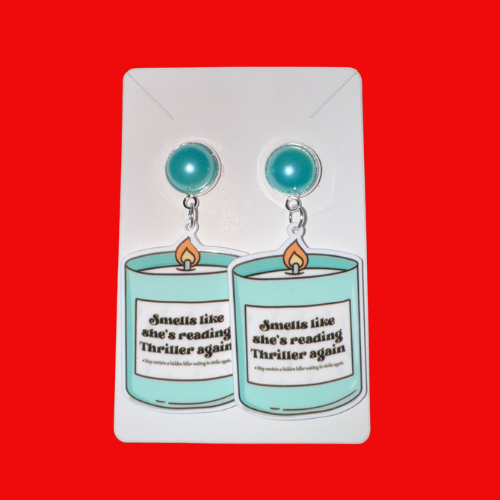 Book Trope Candle - Thriller Earrings