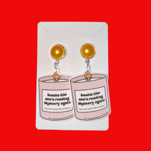 Book Tropes Candle - Mystery Earrings