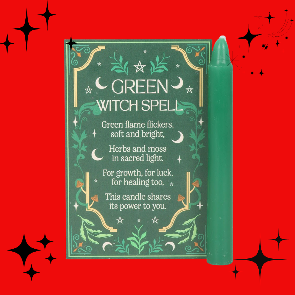 Green Witch Spell Candles - Pack of 12