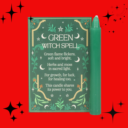 Green Witch Spell Candles - Pack of 12