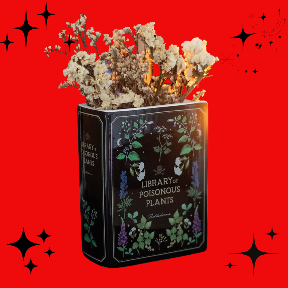 Library of Poisonous Plants Book Shaped Vase
