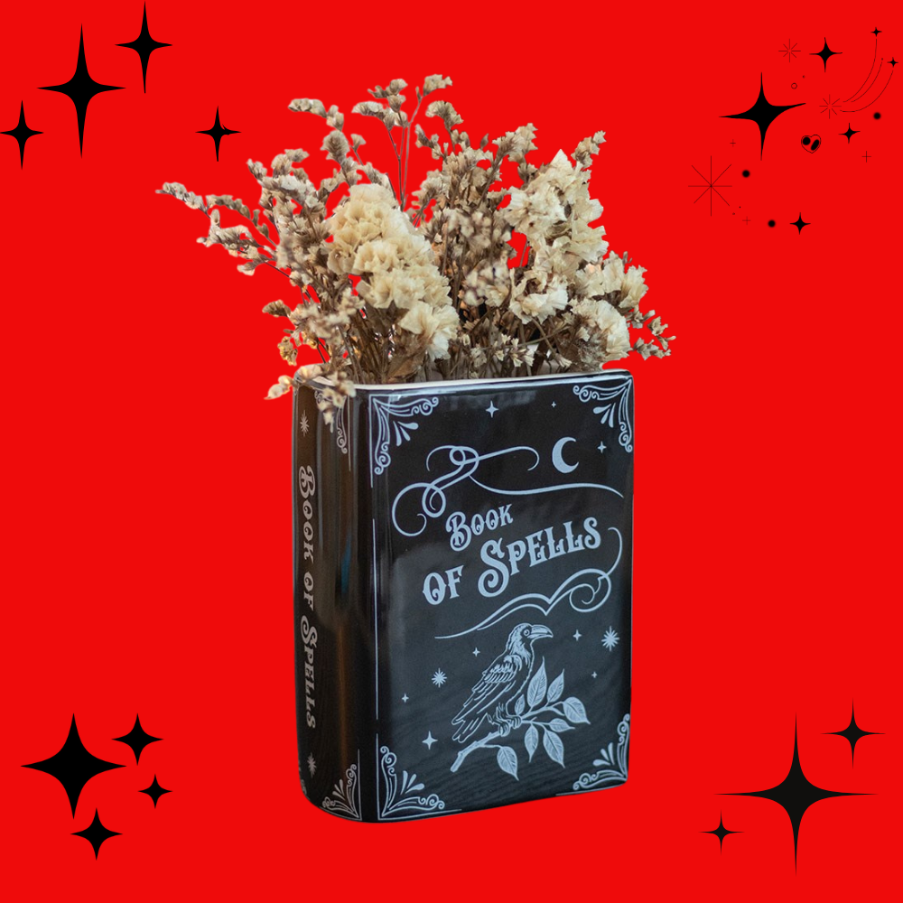 Book of Spells Book Shaped Vase