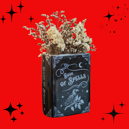 Book of Spells Book Shaped Vase