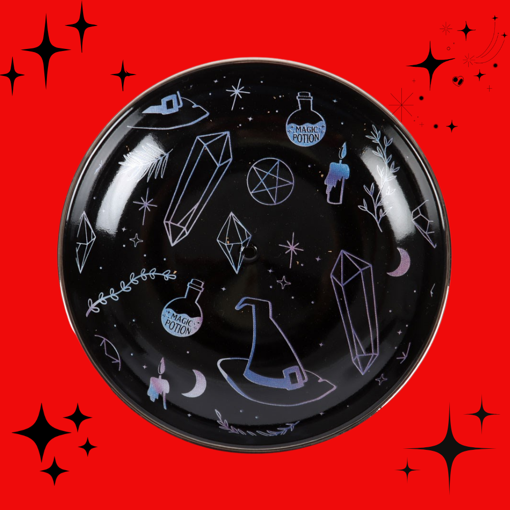 Crystal Witch Incense Holder Plate