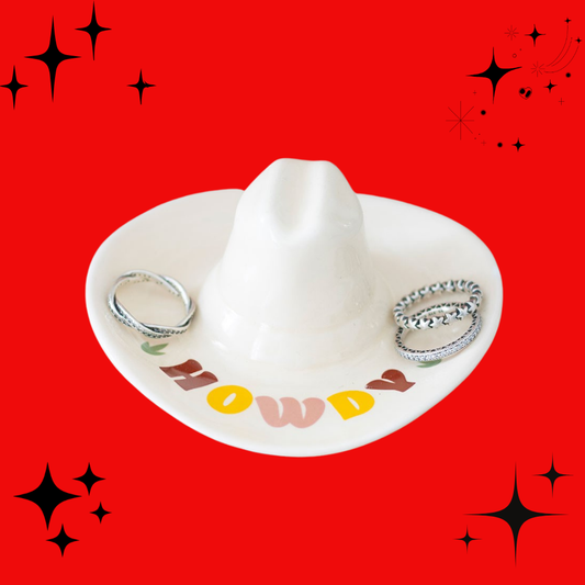 Howdy Cowboy Hat Trinket Dish