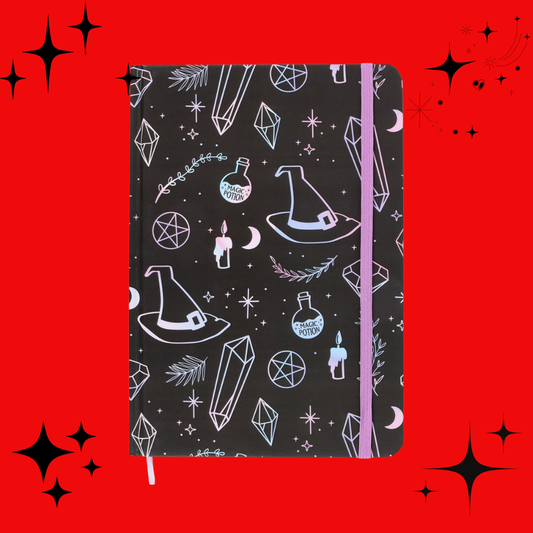 Crystal Witch Print A5 Notebook