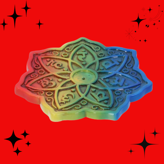 Rainbow Meditation Incense Burner 12cm