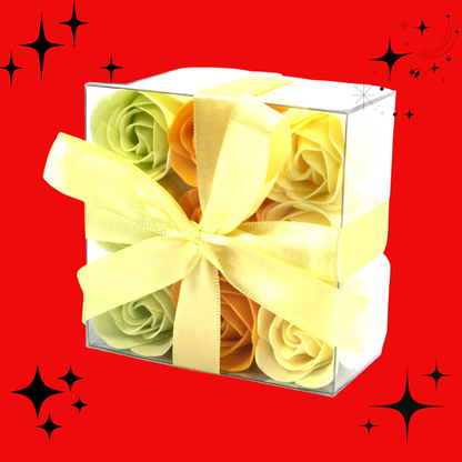 Set of 9 Soap Flowers- Spring Roses