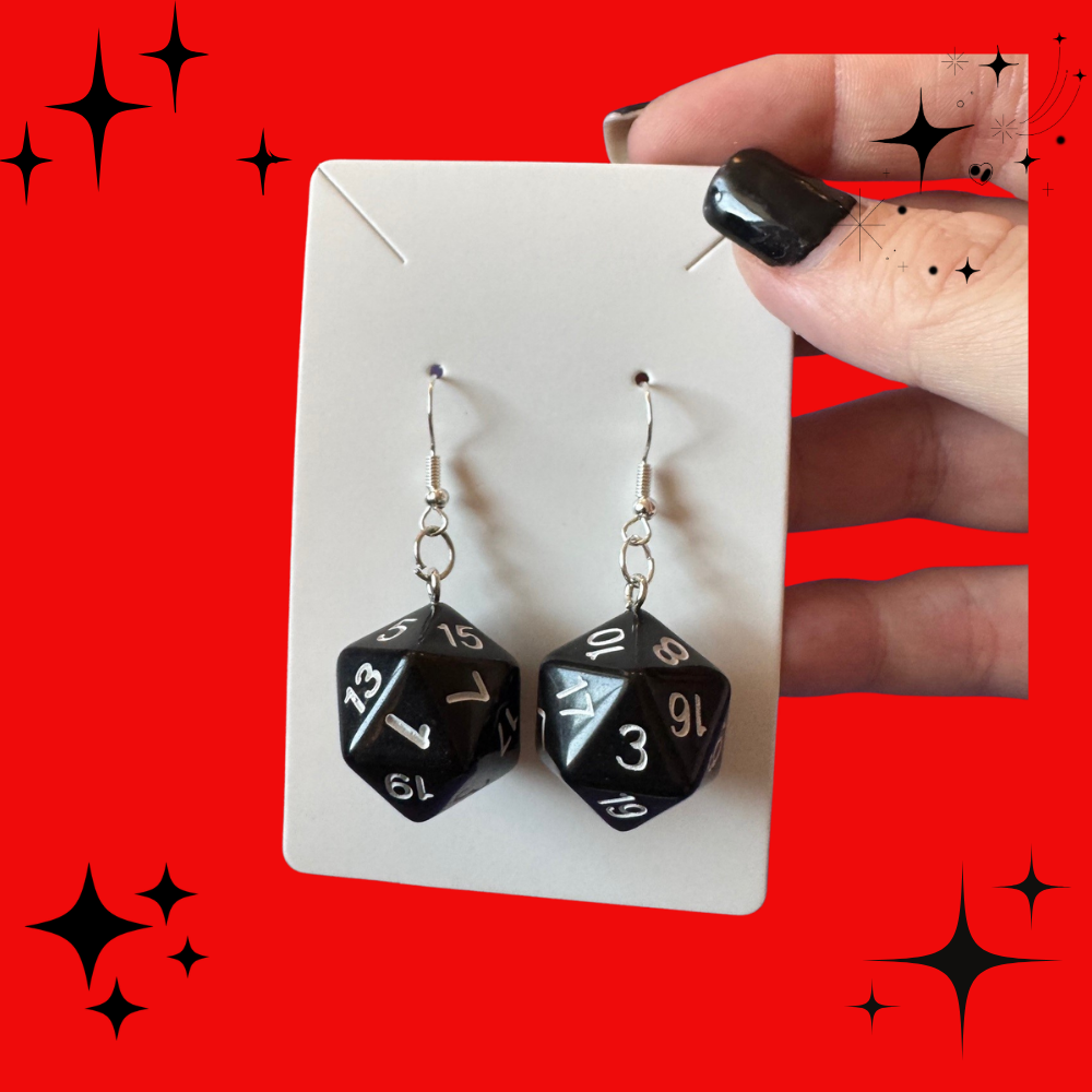 Black Dice Earrings