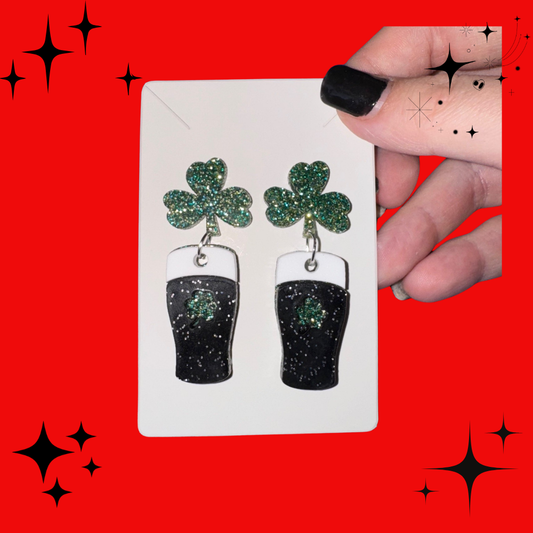 Layered Glitter Acrylic Pint Earrings