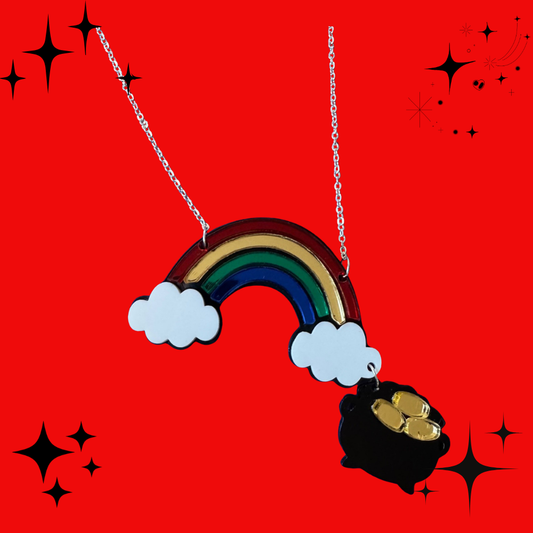 Rainbow and Pot of Gold Necklace