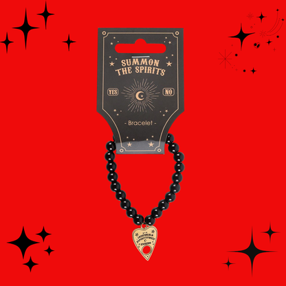 Talking Board Planchette Beaded Charm Bracelet