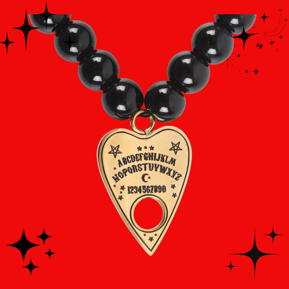 Talking Board Planchette Beaded Charm Bracelet