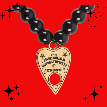 Talking Board Planchette Beaded Charm Bracelet