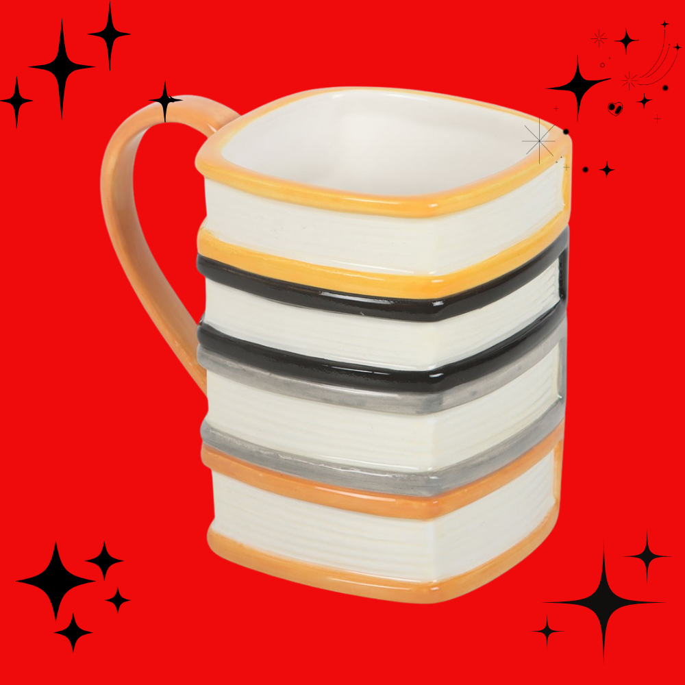 The Haunted Library Book Stack Mug