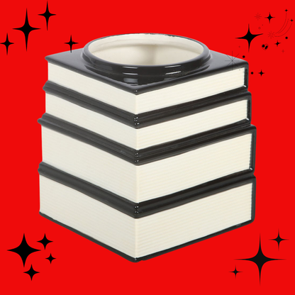Black Cat Magick Book Stack Vase