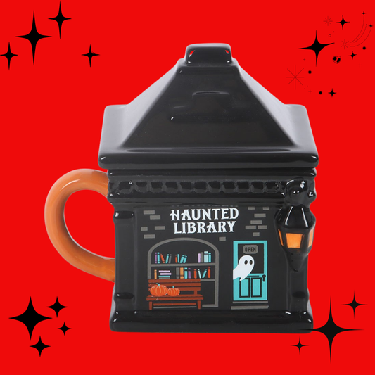 Haunted Library Lidded Mug