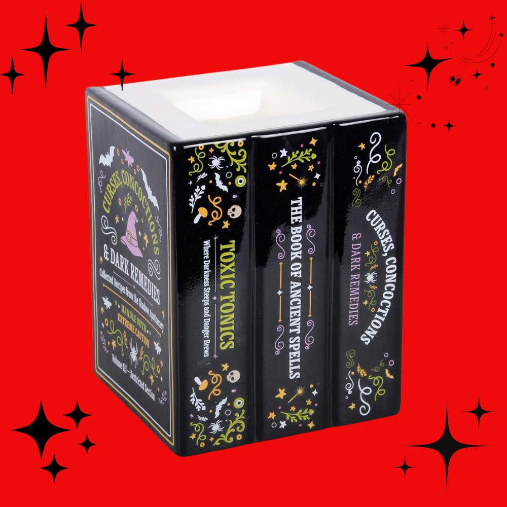 Witch's Apothecary Book Shaped Oil Burner and Wax Warmer