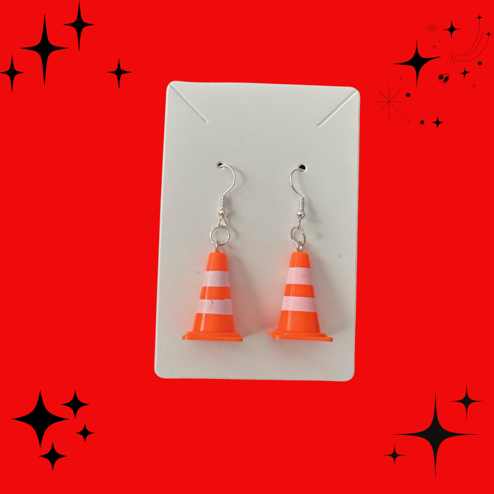 Traffic Cone Earrings