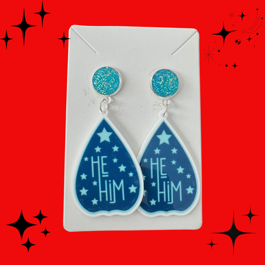 He/Him Pronoun Earrings
